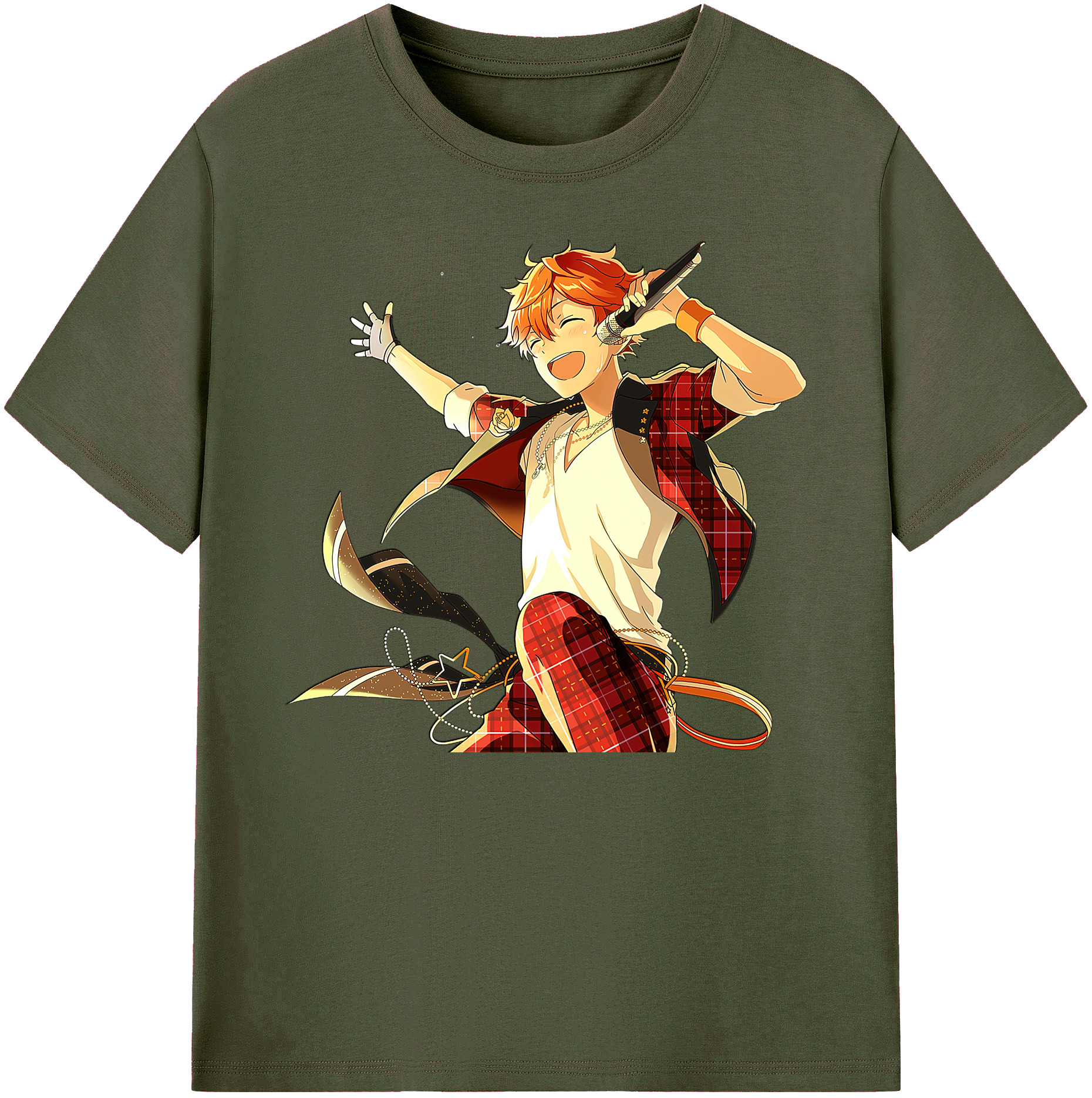 （画像用） あんさんぶるスターズ! Ensemble Stars 綿100％ メンズ半袖Tシャツ｜肌触りやわらか＆通気性